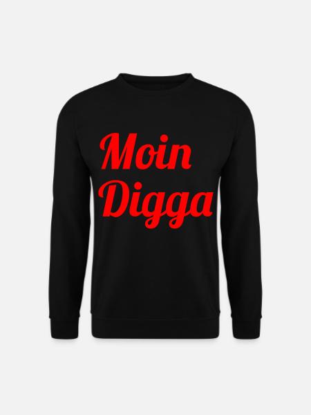 Moin Digga - Unisex Pullover - Schwarz