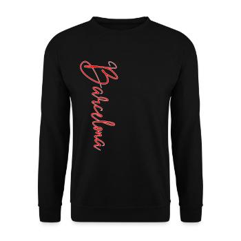 Barcelona - Unisex Sweatshirt - black - Front - Alina (178cm) & Michal (187cm)