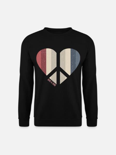 Peace Heart (Love Two Edition) - Unisex Sweatshirt - black