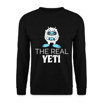 YETI - Unisex Sweatshirt - black - Front - Alina (178cm) & Michal (187cm)