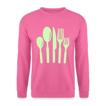 kitchen Cutlery - Unisex Sweatshirt - pink - Front