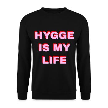 Hygge Is My Life - Unisex Sweatshirt - black - Front - Alina (178cm) & Michal (187cm)