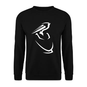 Conception de pélican - Sweat-shirt Unisexe - noir - Devant - Alina (178cm) & Michal (187cm)