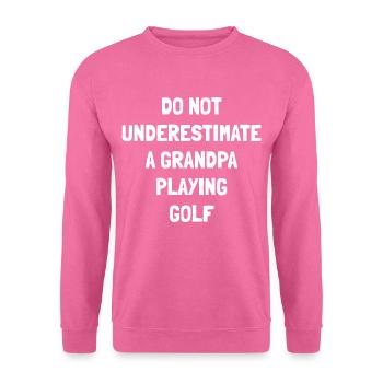 Golf Opa Spruch - Unisex Pullover - Pink - Vorne
