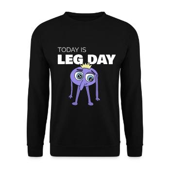 Fitnessstudio Today is Leg Day - Unisex Pullover - Schwarz - Vorne - Alina (178cm) & Michal (187cm)