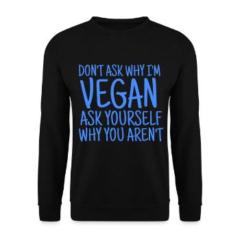 VEGAN VEGANER - Unisex Sweatshirt - black - Front - Alina (178cm) & Michal (187cm)