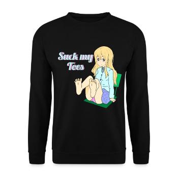 Suck my toes - Unisex Sweatshirt - black - Front - Alina (178cm) & Michal (187cm)