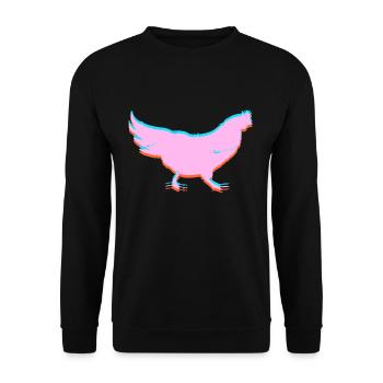 Chicken Chicken 3D Effect - Unisex Sweatshirt - black - Front - Alina (178cm) & Michal (187cm)