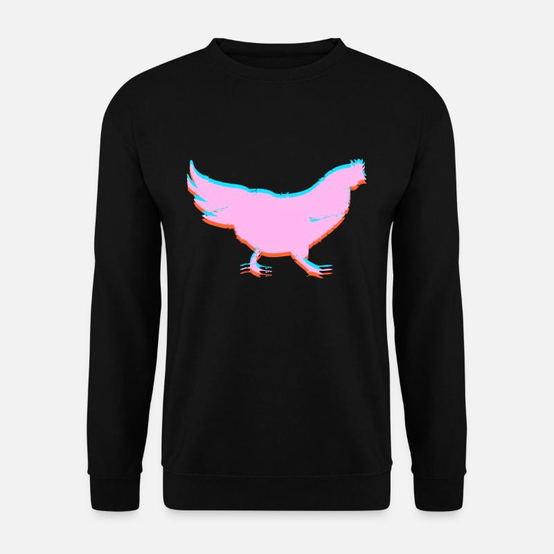 Chicken Chicken 3D Effect - Unisex Sweatshirt - black