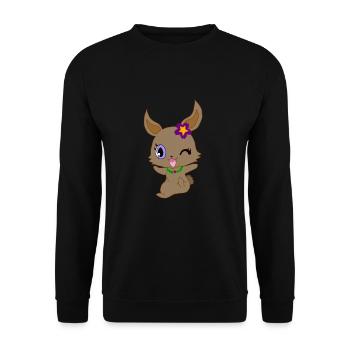 Hase - Unisex Pullover - Schwarz - Vorne - Alina (178cm) & Michal (187cm)