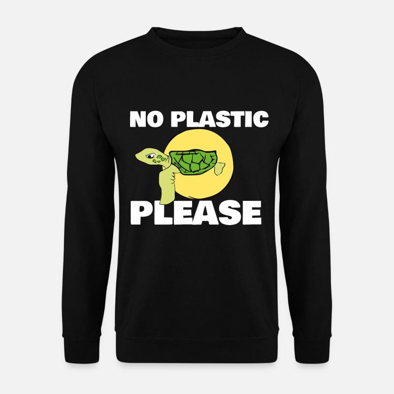No Plastic Please - Unisex Pullover - Schwarz