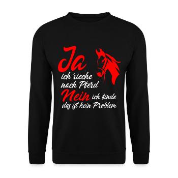 Pferde Spruch - Unisex Pullover - Schwarz - Vorne - Alina (178cm) & Michal (187cm)