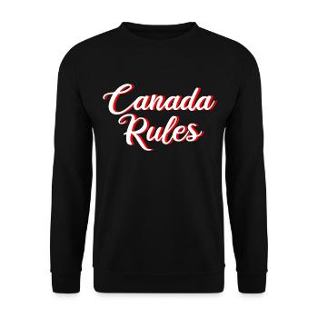 CANADA RULES - Unisex Pullover - Schwarz - Vorne - Alina (178cm) & Michal (187cm)