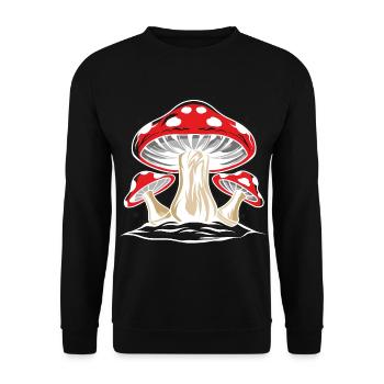 Toadstool le champignon le plus célèbre - Sweat-shirt Unisexe - noir - Devant - Alina (178cm) & Michal (187cm)
