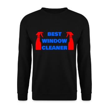 BEST WINDOW CLEANER - Unisex Sweatshirt - black - Front - Alina (178cm) & Michal (187cm)