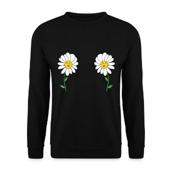 daisy - Unisex Sweatshirt - black - Front - Alina (178cm) & Michal (187cm)