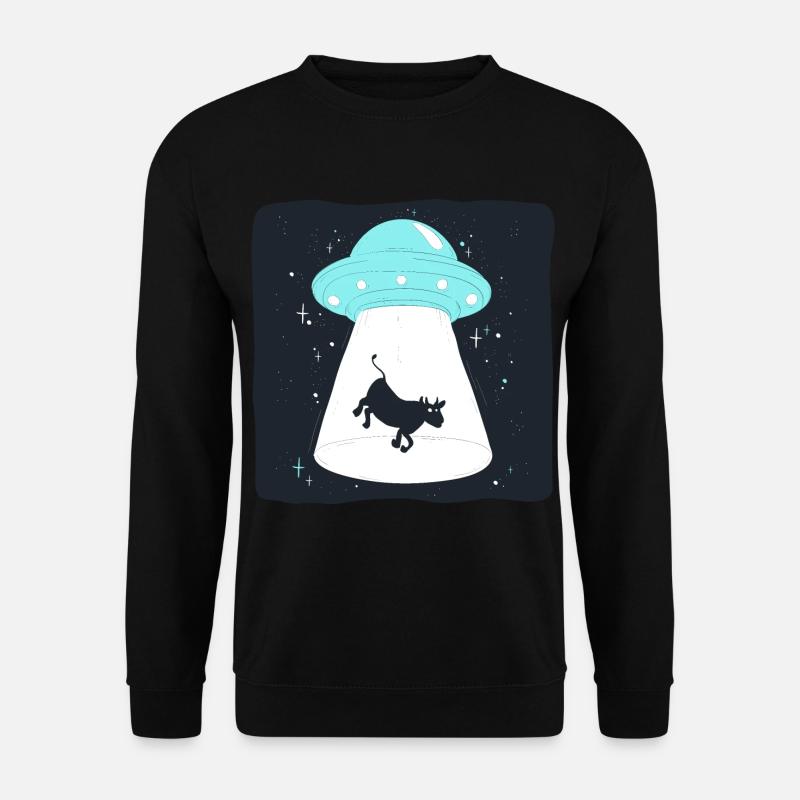 Cow UFO - Unisex Pullover - Schwarz
