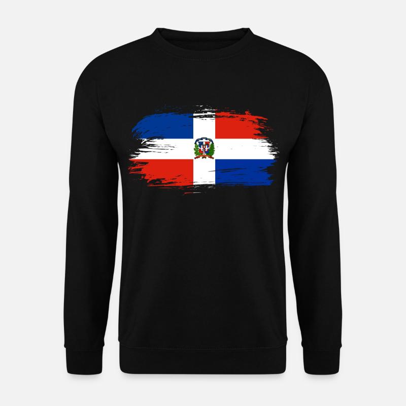 Dominikanische Republik Flagge Fahne - Unisex Pullover - Schwarz