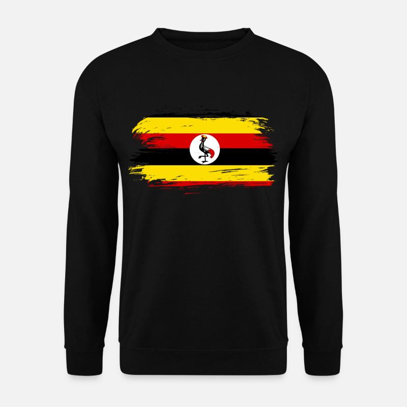 Uganda Flagge Fahne - Unisex Pullover - Schwarz