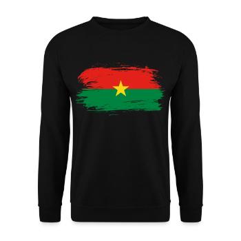 Drapeau du Burkina Faso drapeau - Sweat-shirt Unisexe - noir - Devant - Alina (178cm) & Michal (187cm)