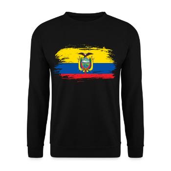 Drapeau drapeau Equateur - Sweat-shirt Unisexe - noir - Devant - Alina (178cm) & Michal (187cm)