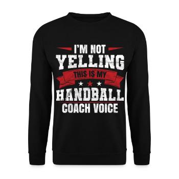 Handball Trainer - Unisex Pullover - Schwarz - Vorne - Alina (178cm) & Michal (187cm)