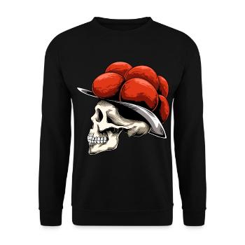 Bollenhut Skull Black Forest for a - Unisex Sweatshirt - black - Front - Alina (178cm) & Michal (187cm)