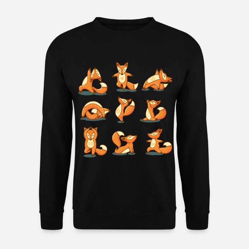 foxes yoga - Unisex Pullover - Schwarz