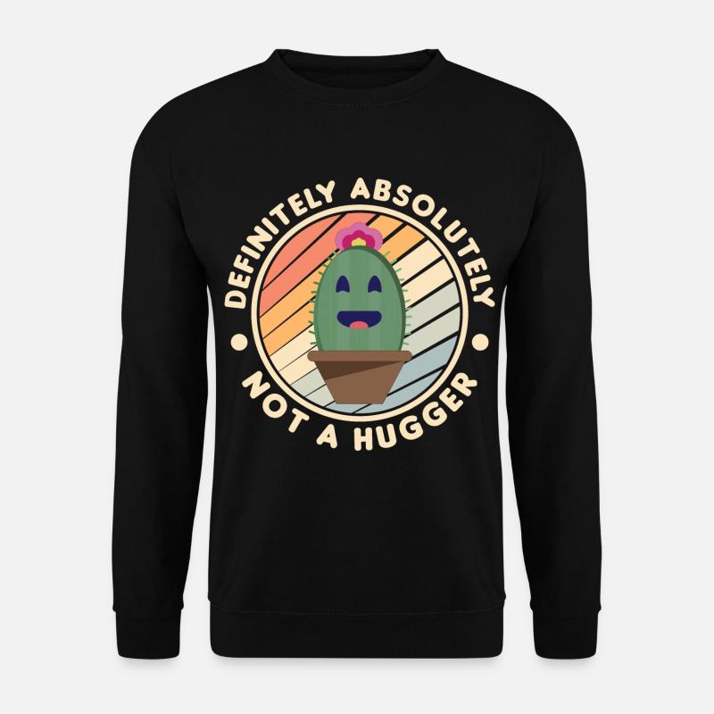 Not a Hugger hug antisocial introverted - Unisex Sweatshirt - black