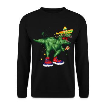 Mexico Holiday Dino gift idea holiday - Unisex Sweatshirt - black - Front - Alina (178cm) & Michal (187cm)