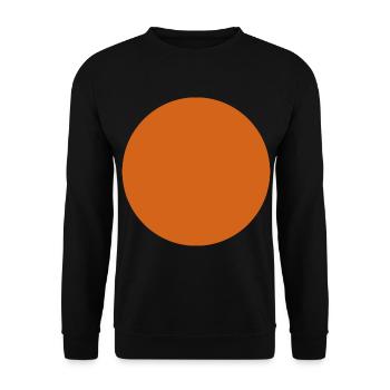 Orange - Cercle - Citrouille - Sweat-shirt Unisexe - noir - Devant - Alina (178cm) & Michal (187cm)