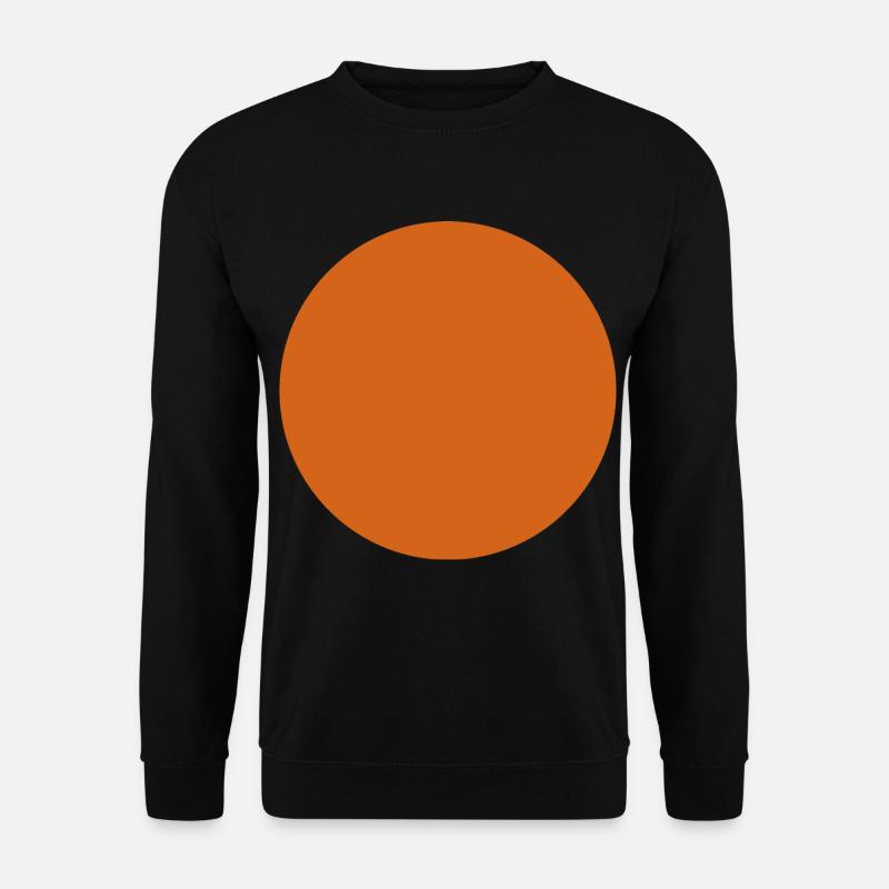 Orange - Circle - Pumpkin - Unisex Sweatshirt - black