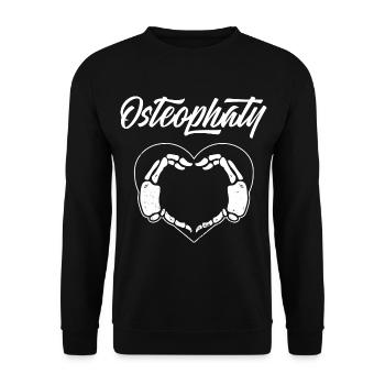 Osteopathy Osteopath Osteopath Chiropractor - Unisex Sweatshirt - black - Front - Alina (178cm) & Michal (187cm)