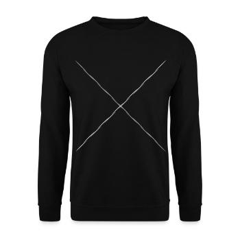 X - Unisex Sweatshirt - black - Front - Alina (178cm) & Michal (187cm)