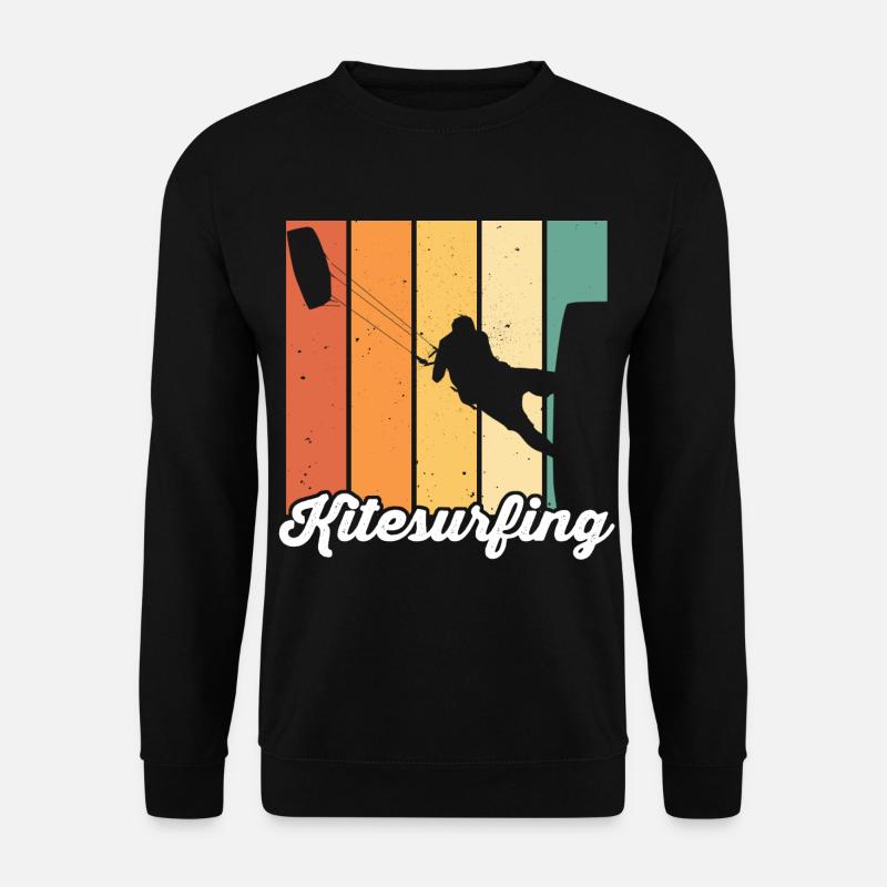 Kitesurfen Kiteboarding Kite Kiten - Unisex Pullover - Schwarz