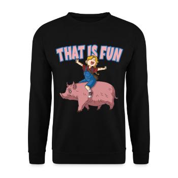 THAT IS FUN for children from the countryside - Unisex Sweatshirt - black - Front - Alina (178cm) & Michal (187cm)