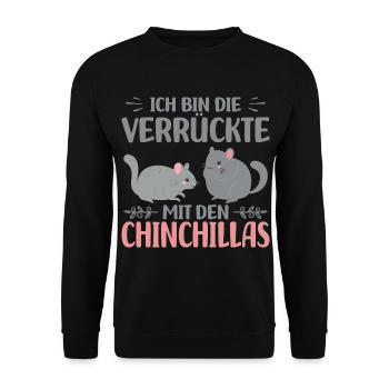 Chinchilla - Unisex Pullover - Schwarz - Vorne - Alina (178cm) & Michal (187cm)