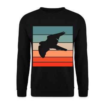 Falknerei Geschenkidee Falkner Beizjagd Greifvogel - Unisex Pullover - Schwarz - Vorne - Alina (178cm) & Michal (187cm)