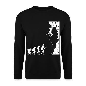 Kletterer Evolution Bouldering Climber - Unisex Pullover - Schwarz - Vorne - Alina (178cm) & Michal (187cm)