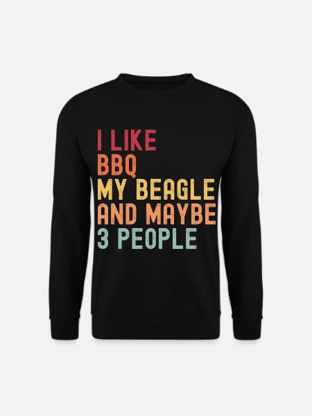 Amateurs de BBQ et Beagle rétro vintage - Sweat-shirt Unisexe - noir