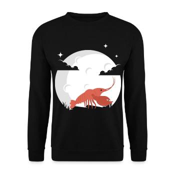 Hummer Mond Hummer Languste Meeresfrüchte - Unisex Pullover - Schwarz - Vorne - Alina (178cm) & Michal (187cm)