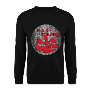 Made in Poland Polen - Unisex Sweatshirt - black - Front - Alina (178cm) & Michal (187cm)