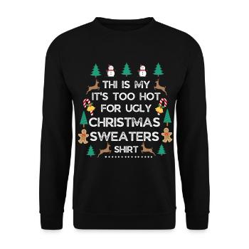 Pull de Noël - Sweat-shirt Unisexe - noir - Devant - Alina (178cm) & Michal (187cm)