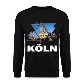 Cathédrale de Cologne Allemagne Ville Skyline Home Love - Sweat-shirt Unisexe - noir - Devant - Alina (178cm) & Michal (187cm)