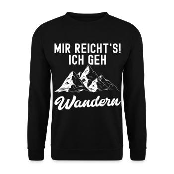 Wandern Geschenk Für Wanderer Berge Trekking - Unisex Pullover - Schwarz - Vorne - Alina (178cm) & Michal (187cm)