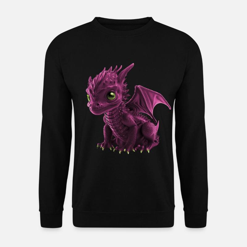 Pinker Baby Drache - Unisex Pullover - Schwarz