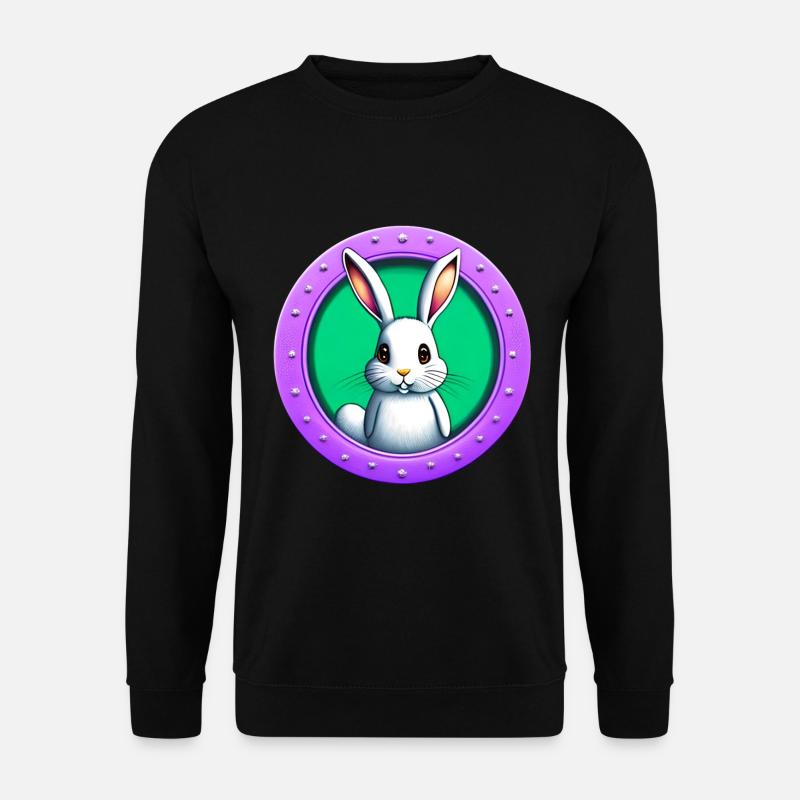 Rabbit plays Easter - Unisex Sweatshirt - black