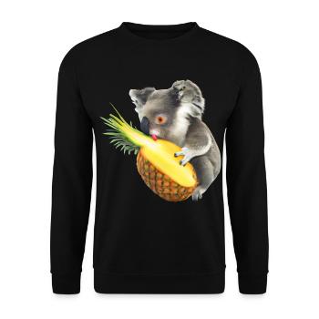 Koala et ananas - Sweat-shirt Unisexe - noir - Devant - Alina (178cm) & Michal (187cm)