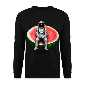 Astronaute sur pastèque - Sweat-shirt Unisexe - noir - Devant - Alina (178cm) & Michal (187cm)