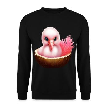 Flamant rose de noix de - Sweat-shirt Unisexe - noir - Devant - Alina (178cm) & Michal (187cm)